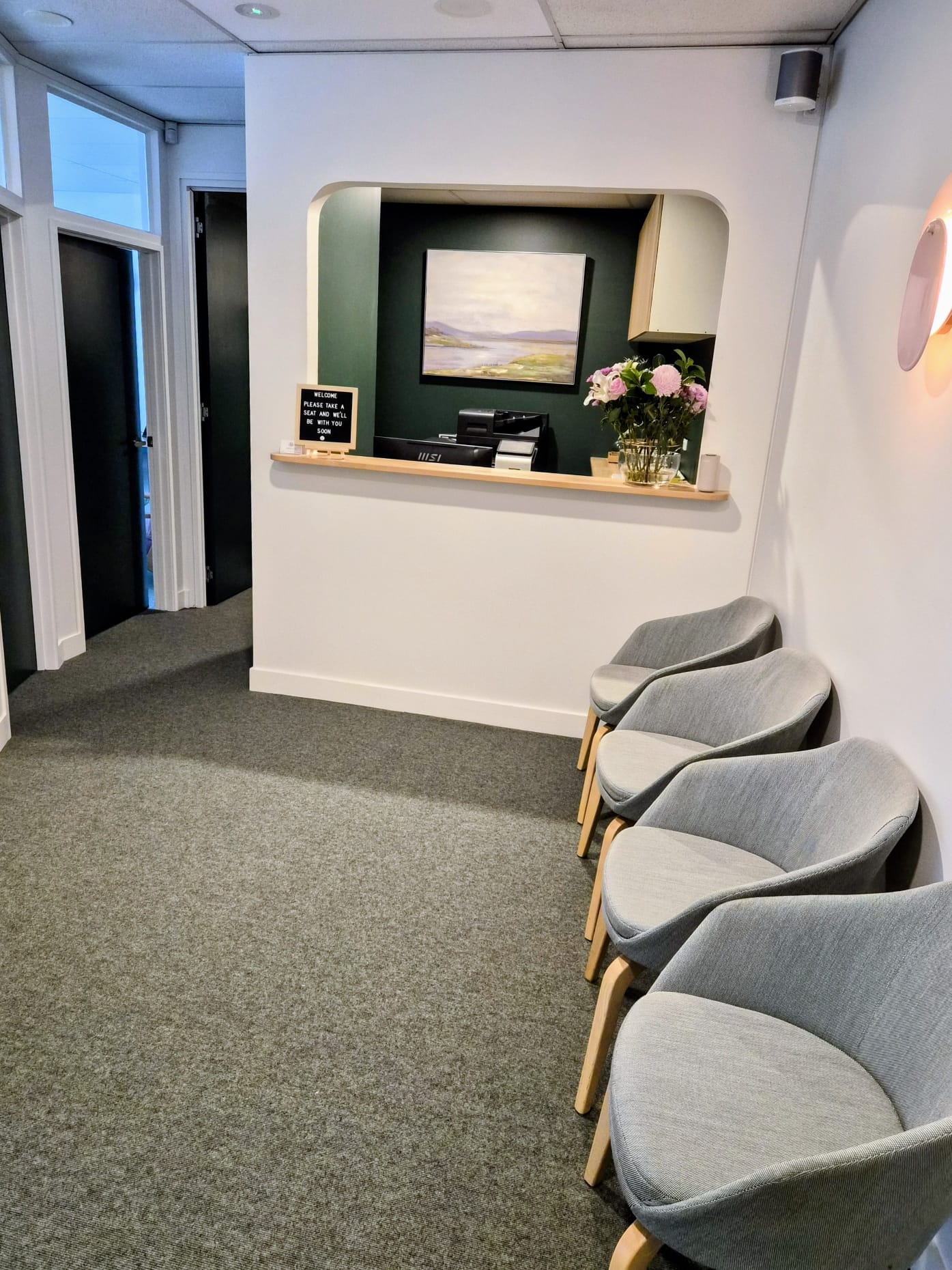 Reception and waiting area